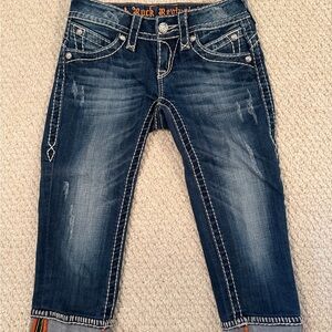 Rock Revival Dark Blue Capri Jeans